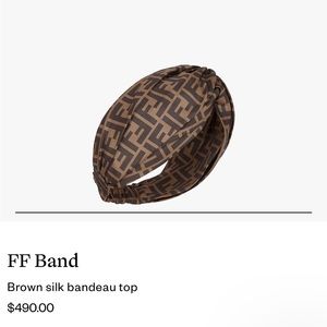 NWT Fendi Silk Bandeau